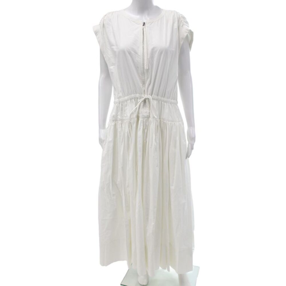 J Crew Women White Maxi Dress 100% Cotton Sleeveless Size 2XL
